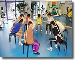 R�ckenschule im Gesundheitsstudio der Silber-Therme Warmbad